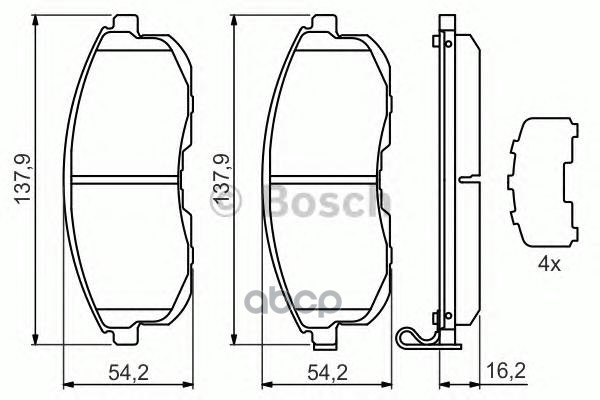 

Комплект тормозных колодок BOSCH 0986494443