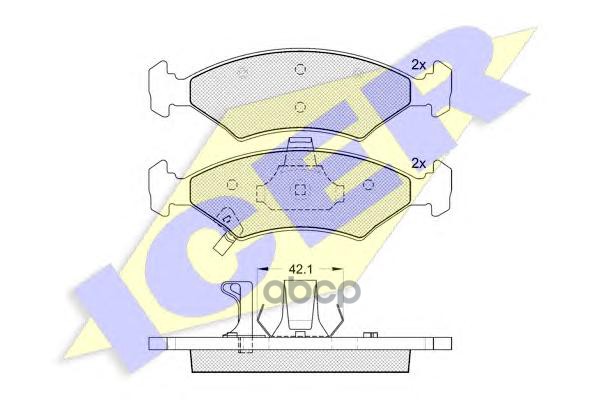 фото Комплект тормозных колодок icer 181231