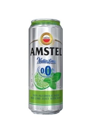 Пивной напиток Amstel Лимон и Мята безалкогольный 0,45 л