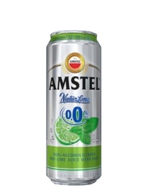 фото Пиво безалкогольное amstel natur lime 0.45 л в банке