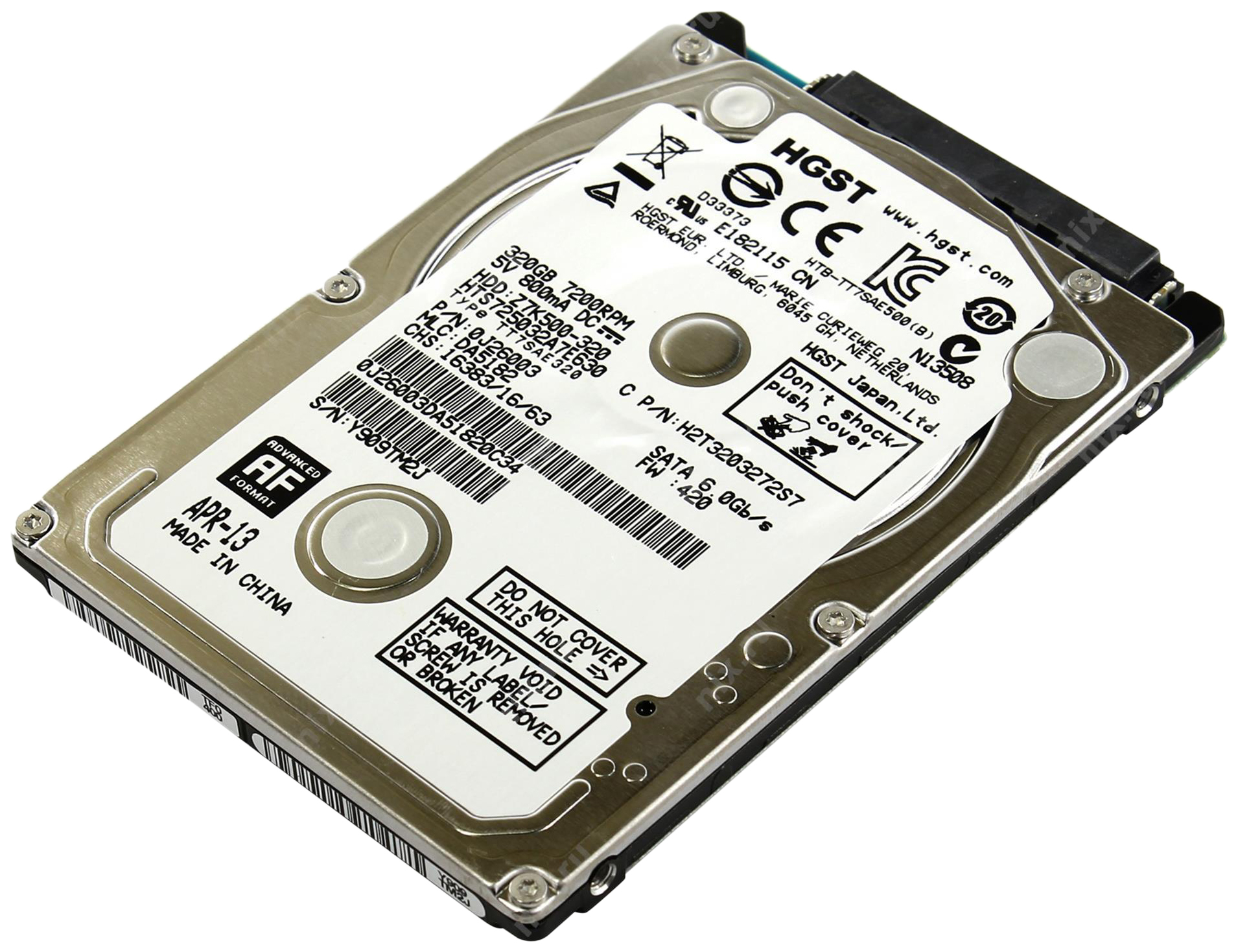 

Жесткий диск HGST Travelstar Z7K500 320ГБ (HTS725032A7E630), Travelstar Z7K500