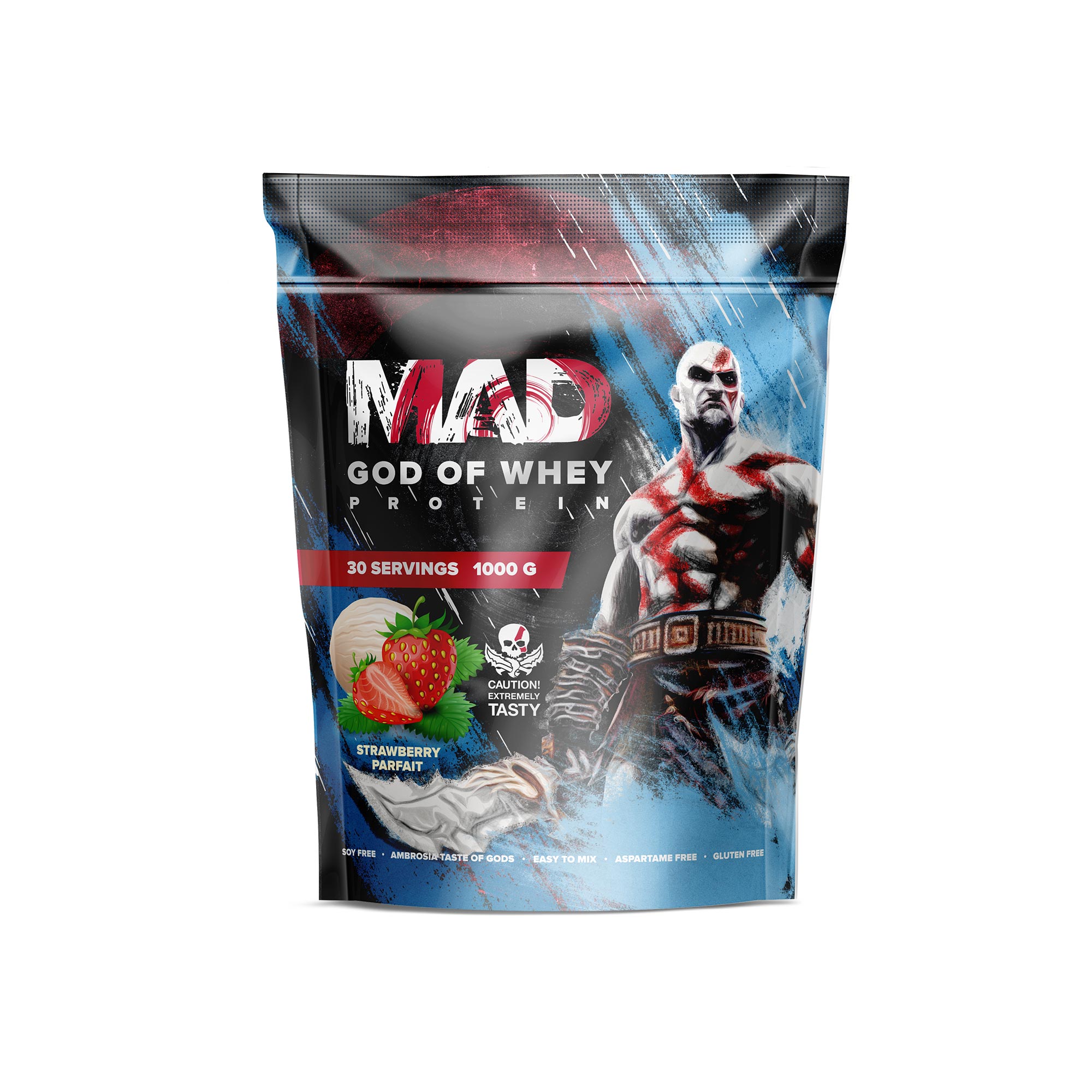 

Протеин Mad God of Whey, 1000 г, strawberry parfait, God of Whey