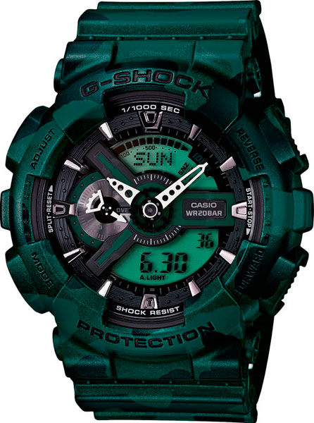 фото Японские наручные часы casio g-shock ga-110cm-3a с хронографом