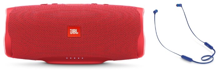 

Портативная колонка JBL Charge 4 Red + T110BT Blue Red, Красный, Charge 4 Red + T110BT Blue