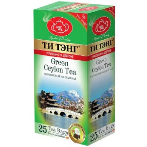 

Чай зеленый в пакетиках для чашки Ти Тэнг Green Ceylon Tea 25*2 г