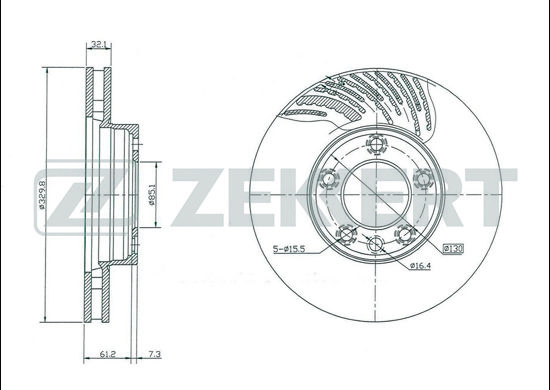 фото Тормозной диск zekkert bs-5284