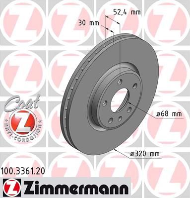 фото Тормозной диск zimmermann 100336120