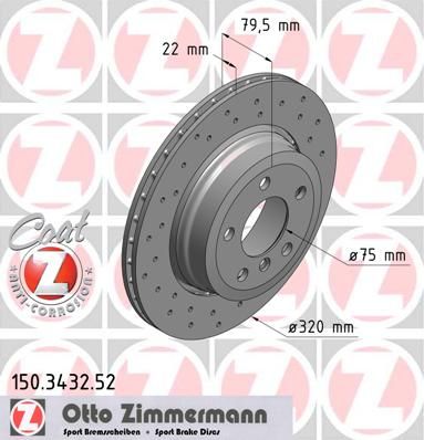 фото Тормозной диск zimmermann 150343252