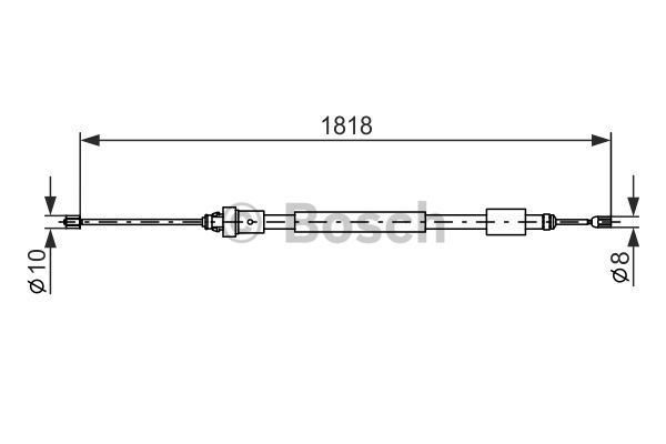

Трос cтояночного тормоза BOSCH 1987477577