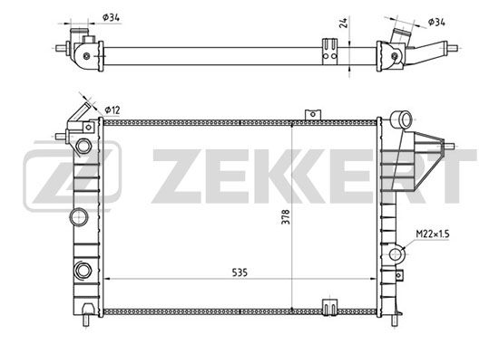 

Радиатор охлаждения двигателя ZEKKERT MK-1264