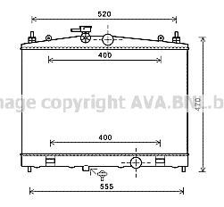 

Радиатор охлаждения двигателя AVA QUALITY COOLING DN2338