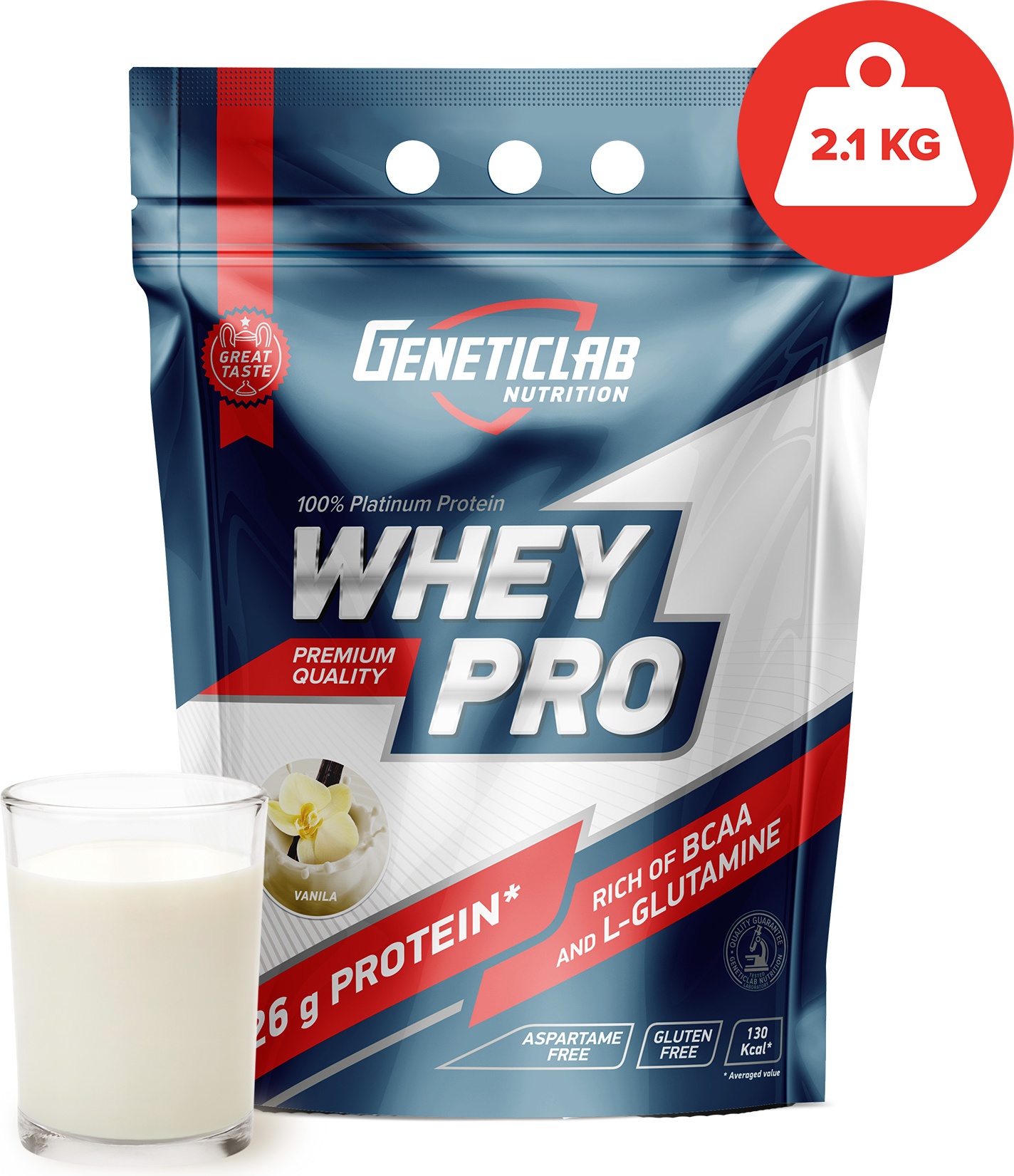 Протеин GeneticLab Nutrition Whey Pro, 2100 г, vanilla
