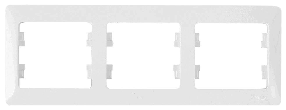 Рамка 3-м гориз. SE Glossa GSL000103, белый рамка 4 ая гориз mgu6 008 551