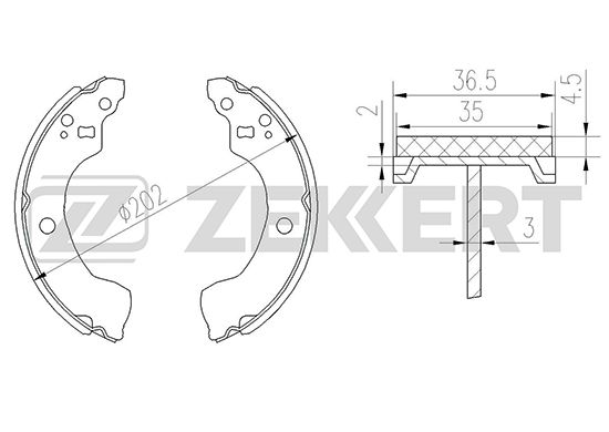 

Комплект тормозных колодок ZEKKERT BK-4030