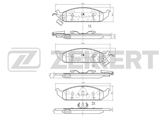 фото Комплект тормозных колодок, дисковый тормоз zekkert bs-2427