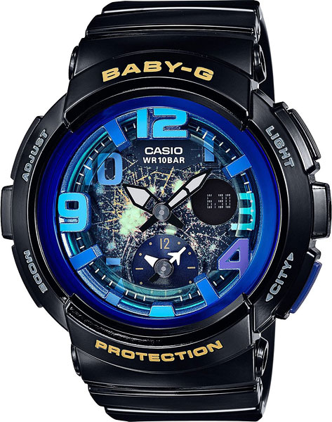 фото Наручные часы кварцевые женские casio baby-g bga-190gl-1b