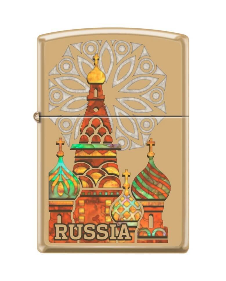 

Бензиновая зажигалка Zippo 254B Kremlin High Polish Brass, 254B Kremlin