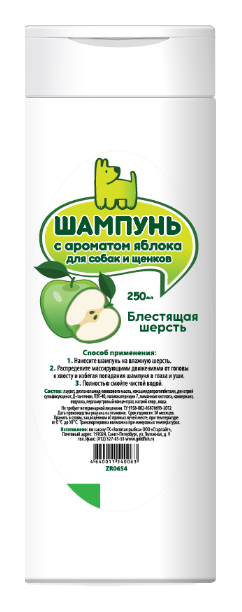Шампунь для собак и щенков  Доктор ZOO с ароматом яблока универсальный, 250 мл