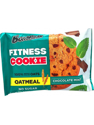 фото Bombbar овсяное печенье fitness cookie 40g шоколад-мята (40 г)