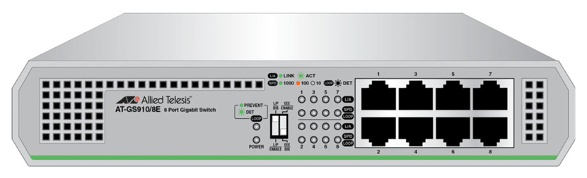 

Коммутатор Allied Telesis AT-GS910/8E-50 Grey, AT-GS910