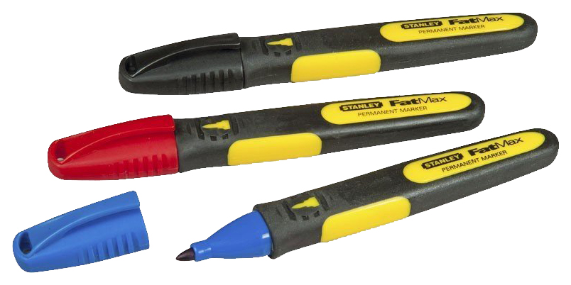 Набор маркеров Stanley FatMax 0-47-322 3шт разноцветных с заостренным наконечником сумка для инструмента и ноутбука stanley