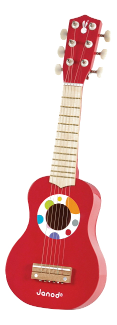 Музыкальный инструмент Janod Гитара Confetti красная гитара акустическая belucci bc3810 bk хорошее состояние