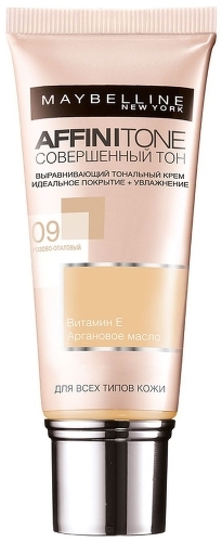 Тональный крем Maybelline New York Affinitone, тон 09 Розово-опаловый, 30 мл maybelline new york стойкий гелевый тинт для бровей brow tattoo