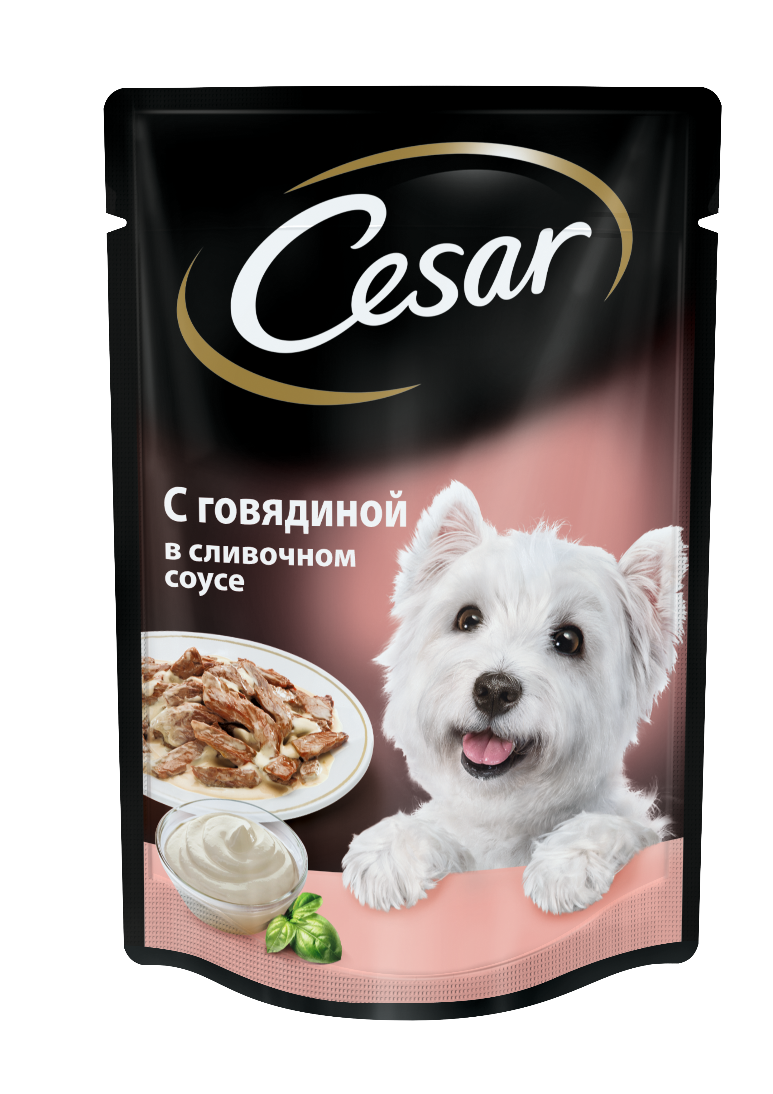 фото Влажный корм для собак cesar, говядина в сливочном соусе, 100г