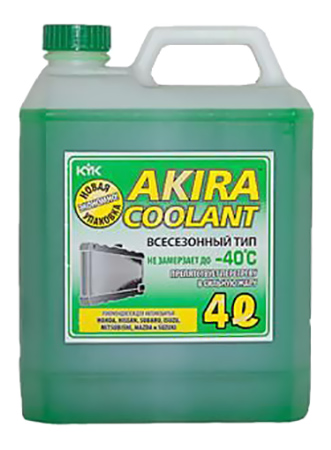 фото Антифриз akira coolant зеленый готовый антифриз -40 4л