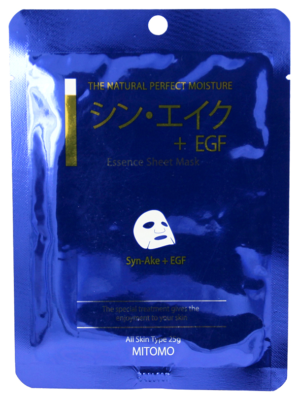

Маска для лица Mitomo c ядом змеи+EGF омолаживающая 25 гр, с ядом змеи+EGF омолаживающая