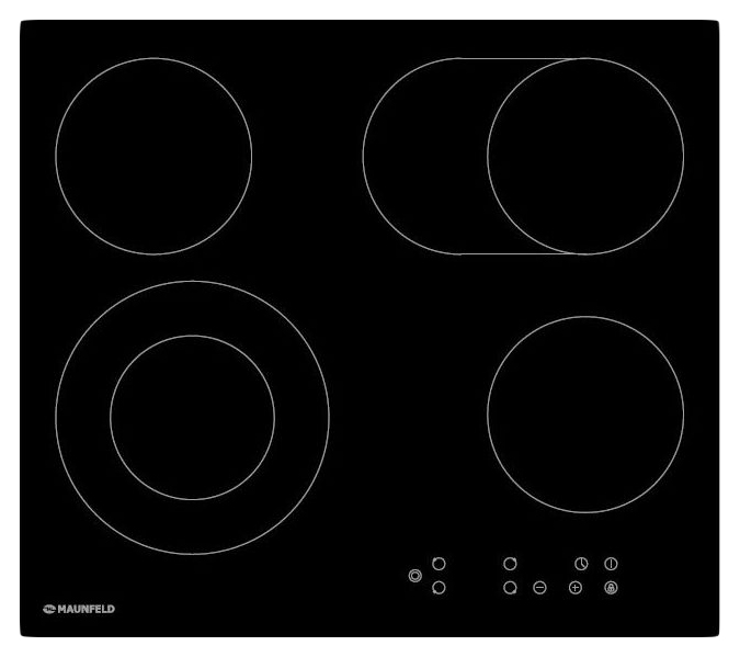 фото Встраиваемая варочная панель электрическая maunfeld evce.594.sm.d-bk black