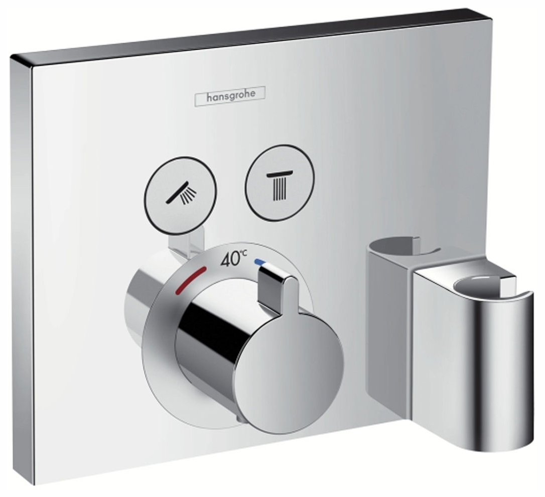 Смеситель для встраиваемой системы Hansgrohe Ecostat Select 15765000 хром смеситель для ванны hansgrohe ecostat select 13141400 хром