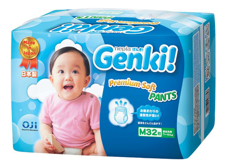 фото Подгузники-трусики genki nepia m (7-10 кг), 32 шт.