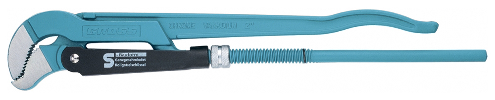 Ключ трубный рычажный GROSS 0 № 3 цельнокованый CrV тип S 15615 трубный рычажный ключ gross