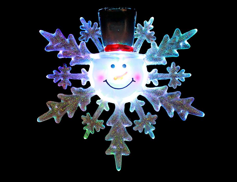 фото Светильник новогодний snowhouse снеговик 13 см
