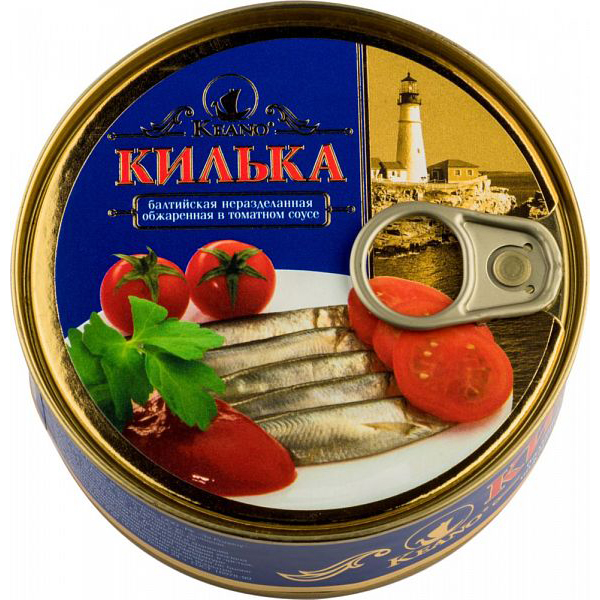 Килька в томатном соусе Keano неразделанная обжаренная балтийская 240 г