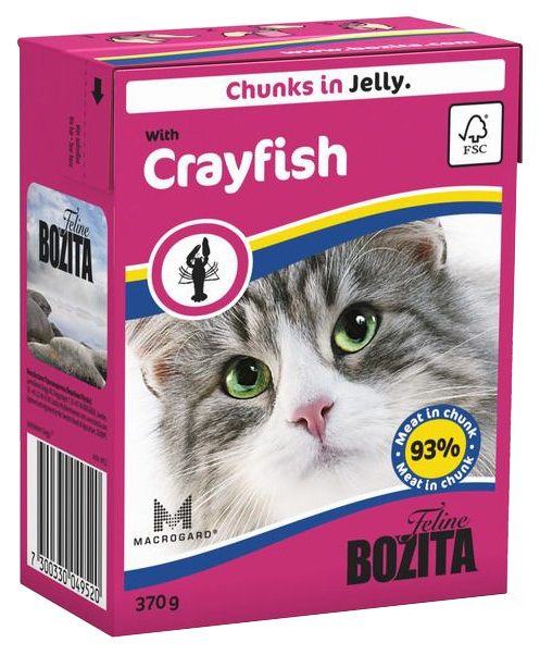 фото Консервы для кошек bozita feline chunks in jelly, с лангустом в желе, 370г