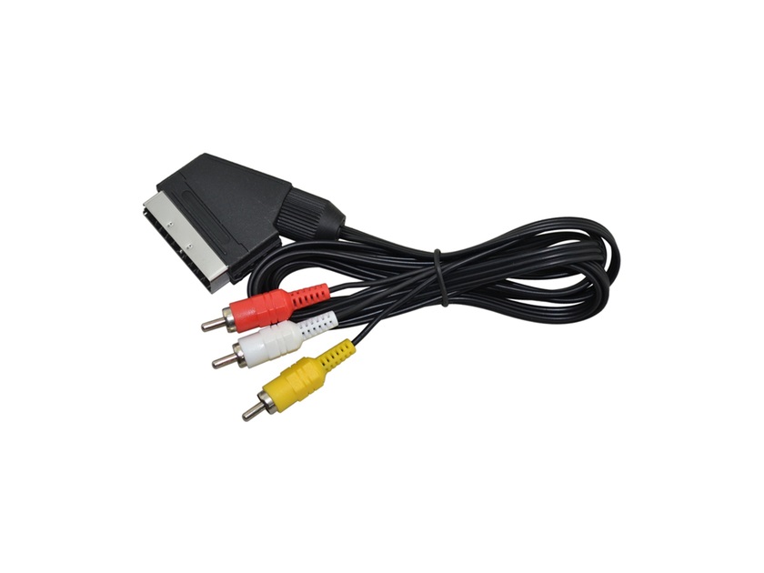 фото Кабель rexant 3rca - scart 1,5м black (17-1302)