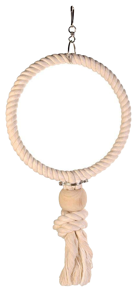 Кольцо для попугаев TRIXIE Rope Ring, белый, 24х24х1.5 см
