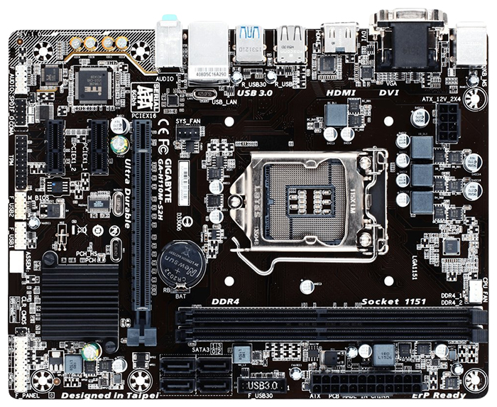 фото Материнская плата gigabyte ga-h110m-s2h