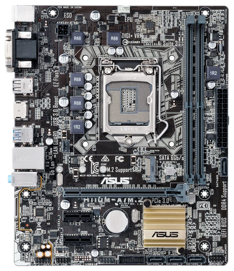 фото Материнская плата asus h110m-a/m.2/csm