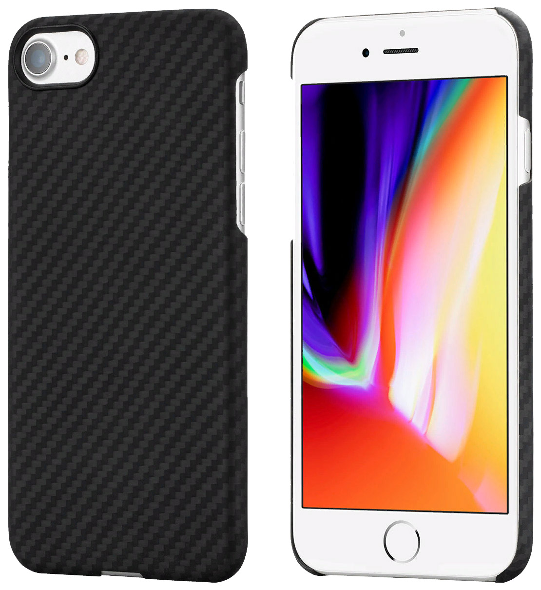 фото Чехол pitaka magcase для iphone 8 black/grey