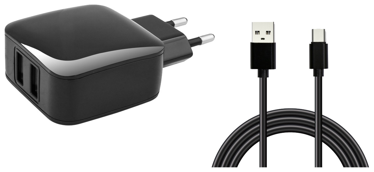 фото Сетевое зарядное устройство jet.a uc-c18, 2xusb, 3,1 a, black