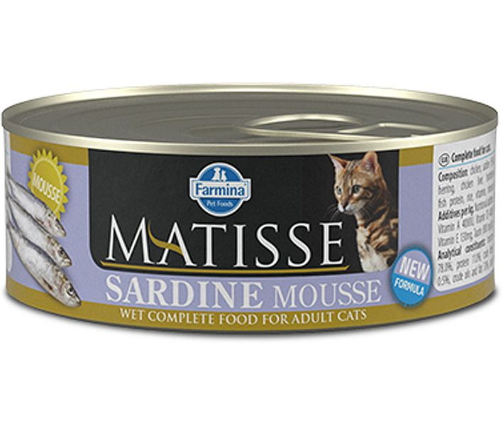 фото Консервы для кошек farmina matisse mousse, мусс с сардинами, 85г