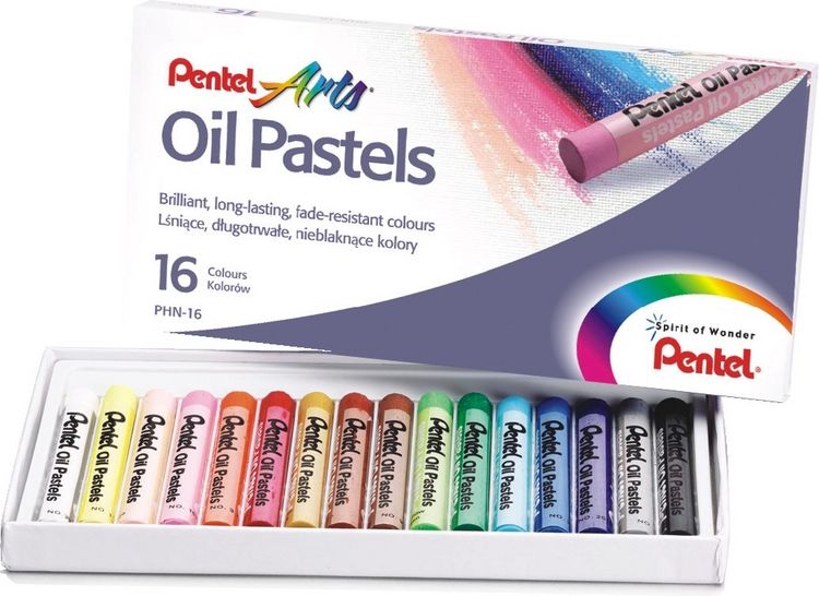 фото Художественные краски pentel arts oil pastels 16 шт.