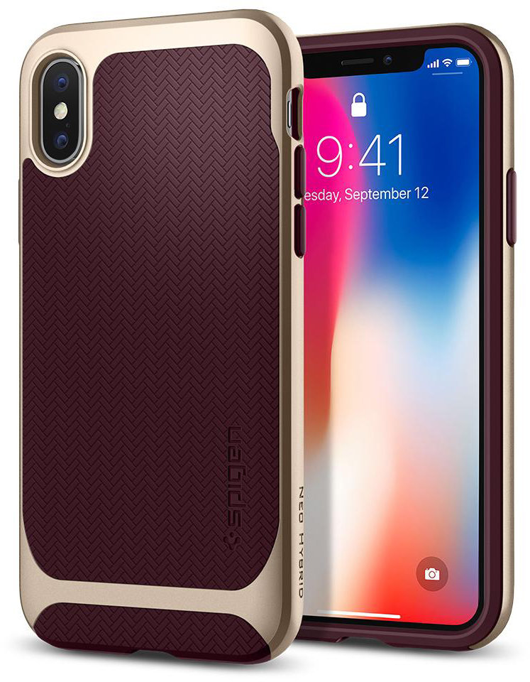 фото Чехол spigen neo hybrid для apple iphone x/xs burgundy (057cs22168)