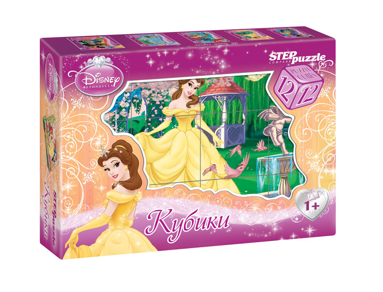 

12 кубиков Step Puzzle Белль Disney