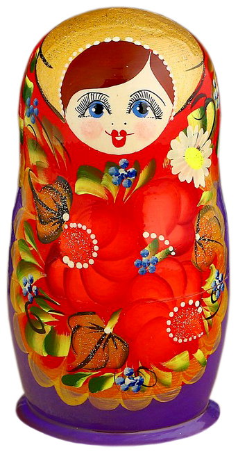 фото Матрешка «анна», красный платок, 5 кукольная, 15 см sima-land
