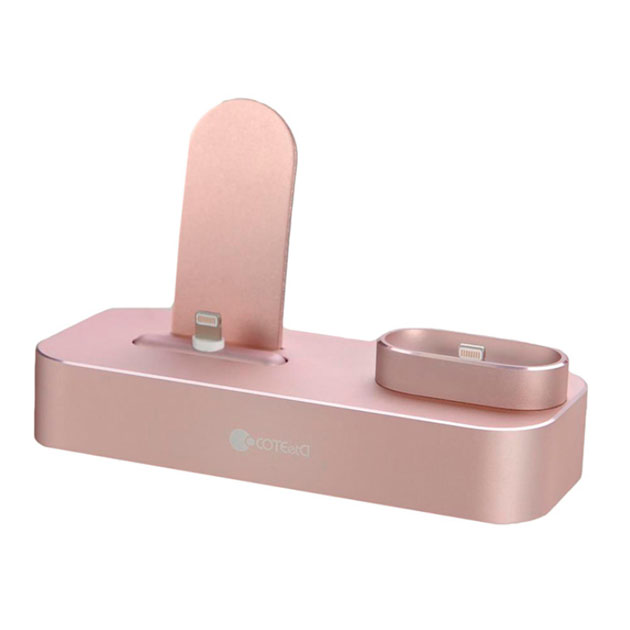 фото Док-станция coteetci base22 (cs7205-mrg) для iphone / airpods rose gold