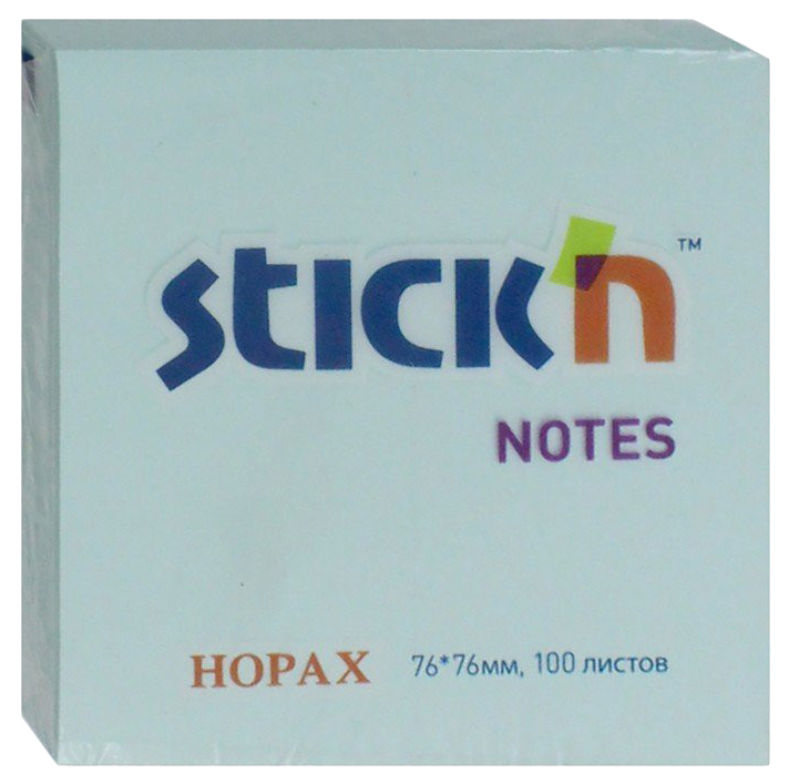 фото Блок самоклеящийся hopax stick'n notes 21149 pastel blue 100 шт stick`n